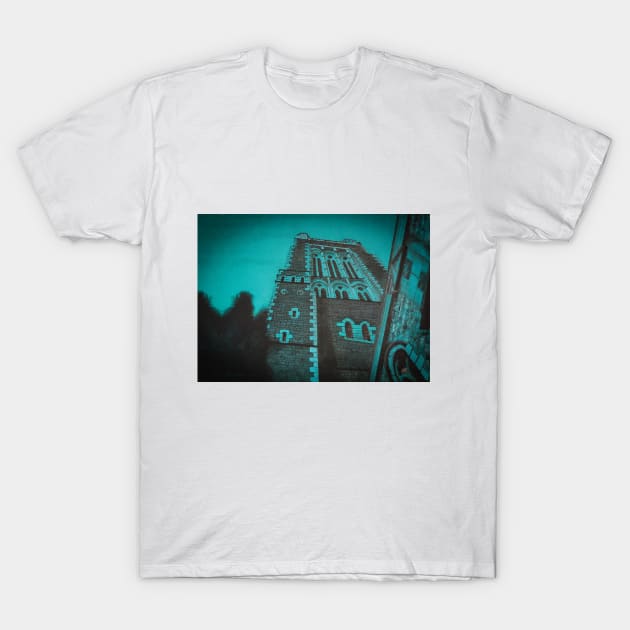 Turquoise Stone Church. T-Shirt by Stus Road Trips